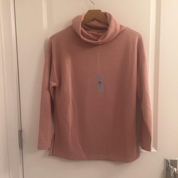 NWT Ann Taylor XXSP Cowlneck Tunic Sweatshirt - Picture 2 of 4